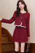 Women Stylish Short Tweed Co-Ord Sets
